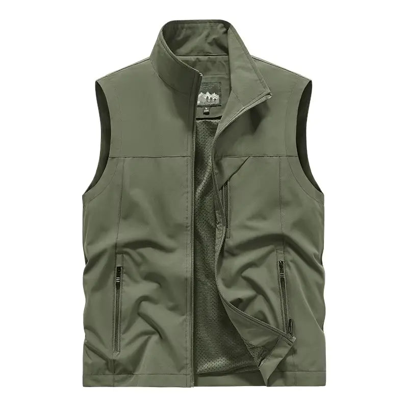 Men’s Lightweight Zip-Up Outdoor Vest CLASSDIM Store
