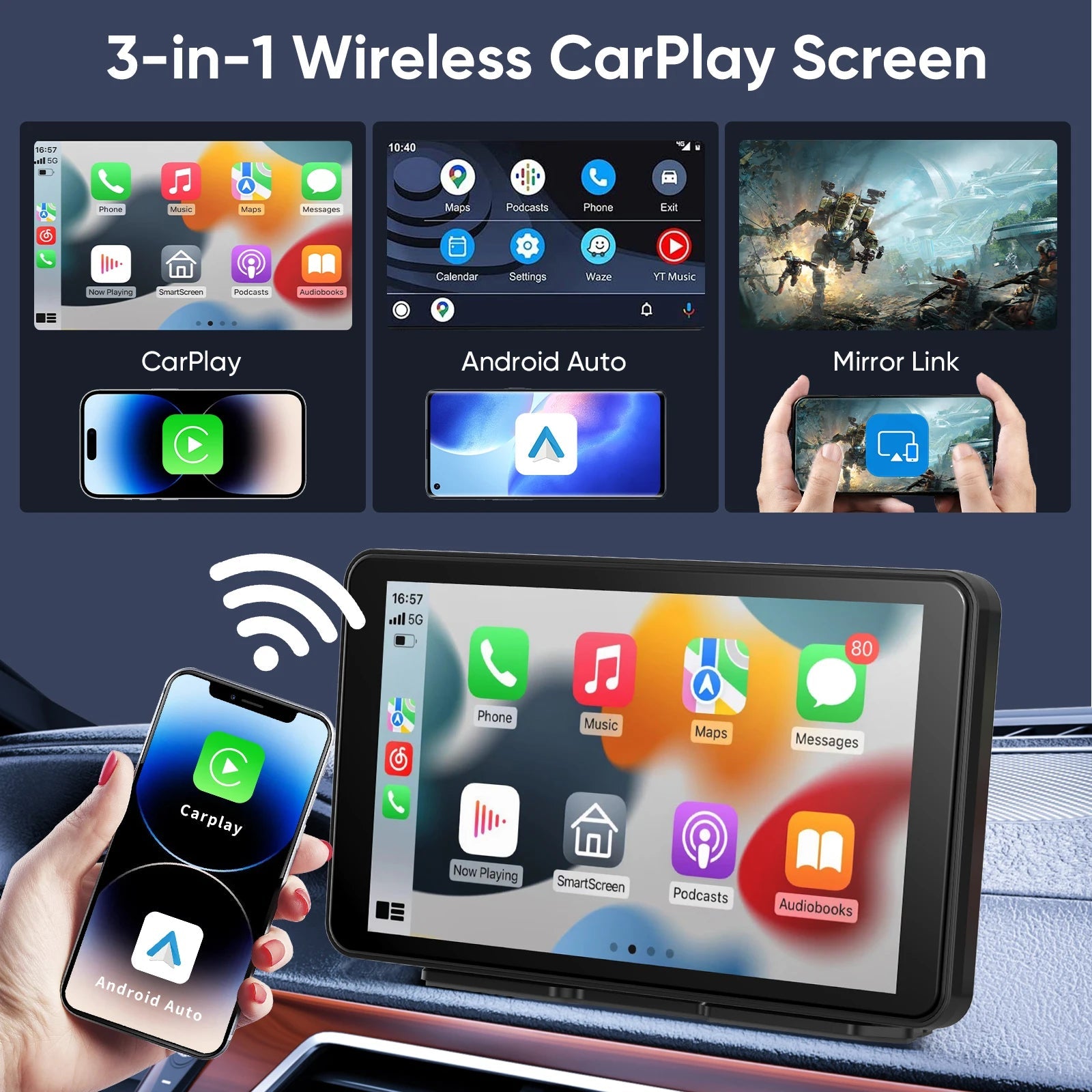 DriveSync™ 10” Wireless CarPlay 🚗📱 Big Screen. Smart Drive. Stone's Store