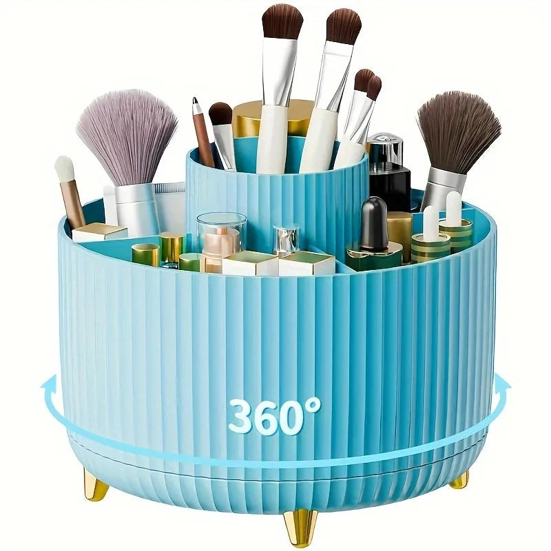 360° Rotating Makeup Organizer with 5 Compartments Storage Unique Made6 Store