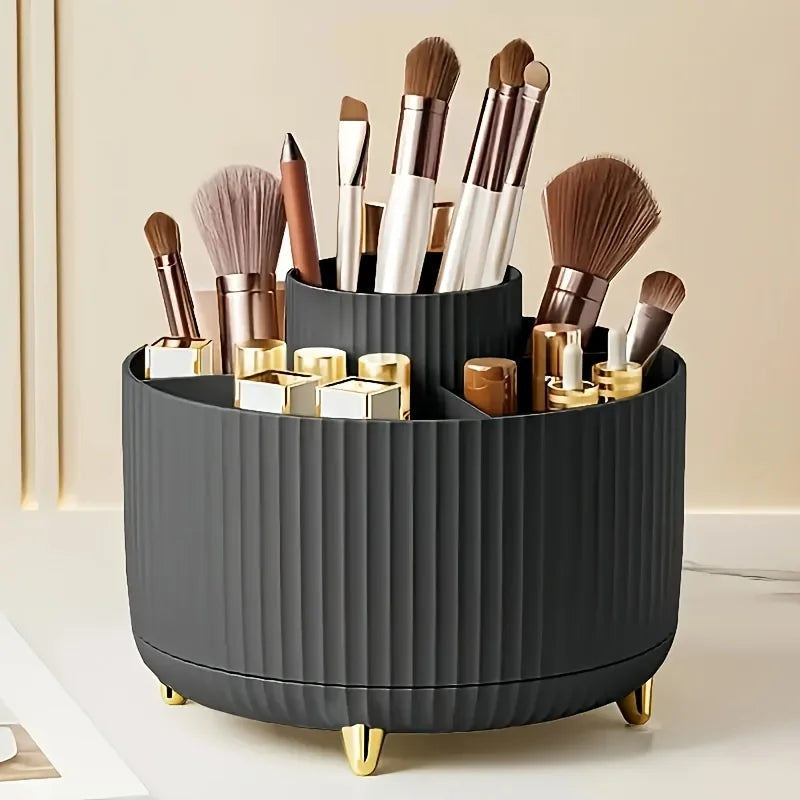 360° Rotating Makeup Organizer with 5 Compartments Storage Unique Made6 Store