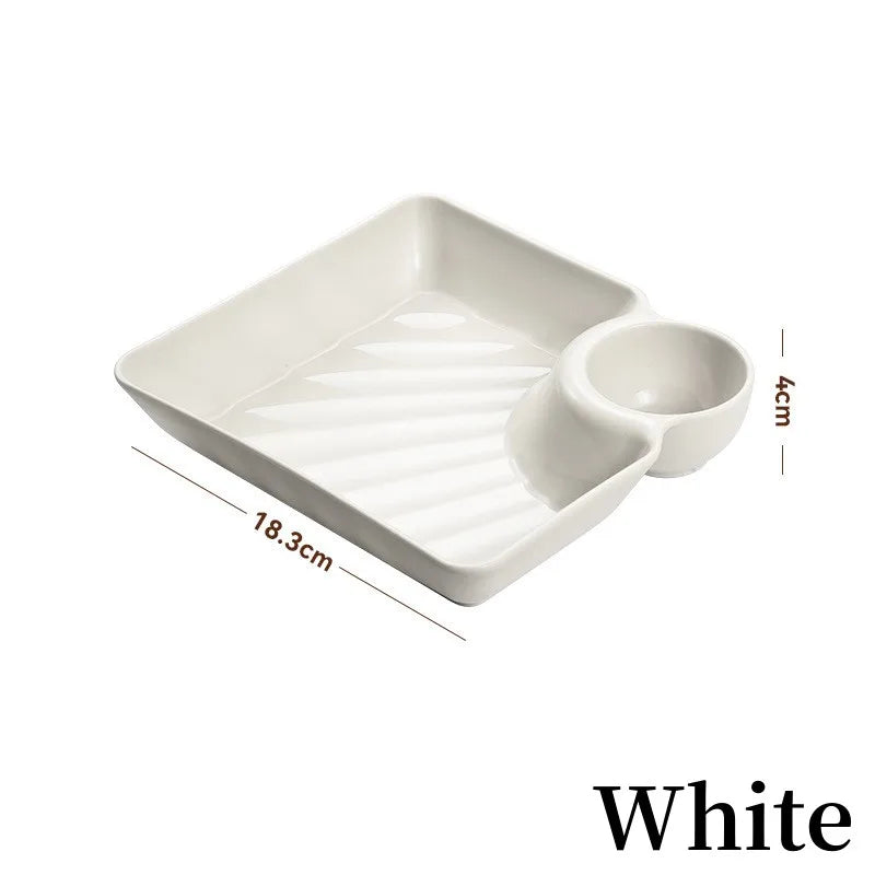 DipGuard™ Sauce Separated Plate 🍽️✨ No Mix, No Mess TOTO Store