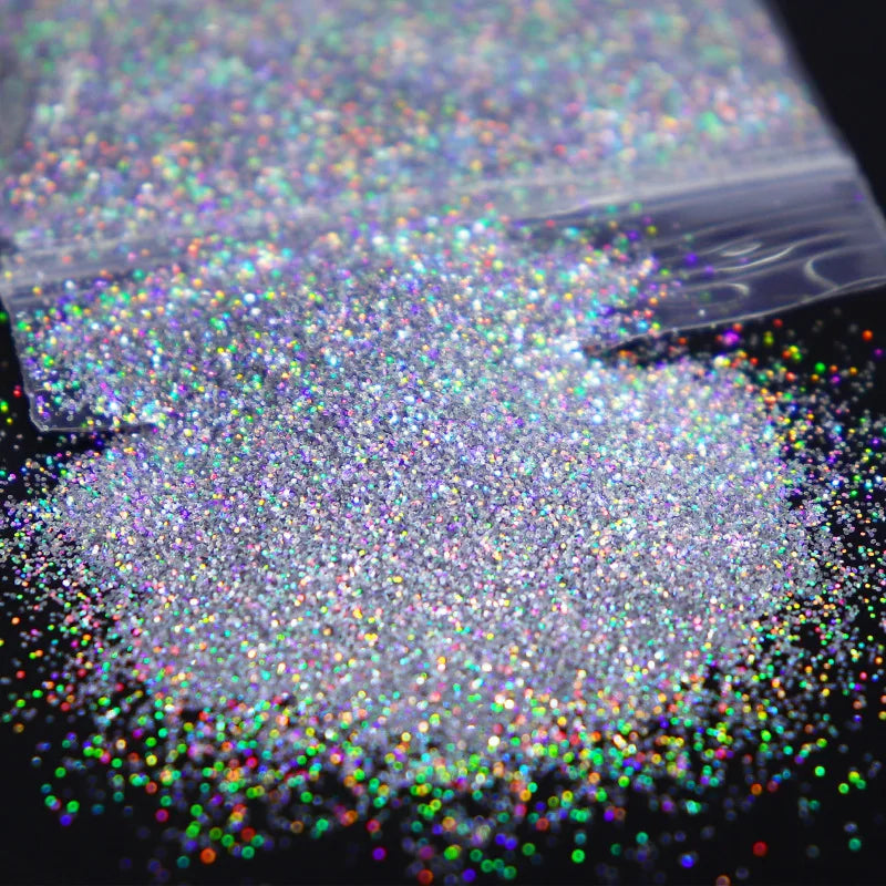10g/bag 0.2mm Laser Nail Glitter Powder Multi Colors Diamond Rainbow Linear Glitter Gel Polish Holographic Shimmer Pigment New Stone's Store