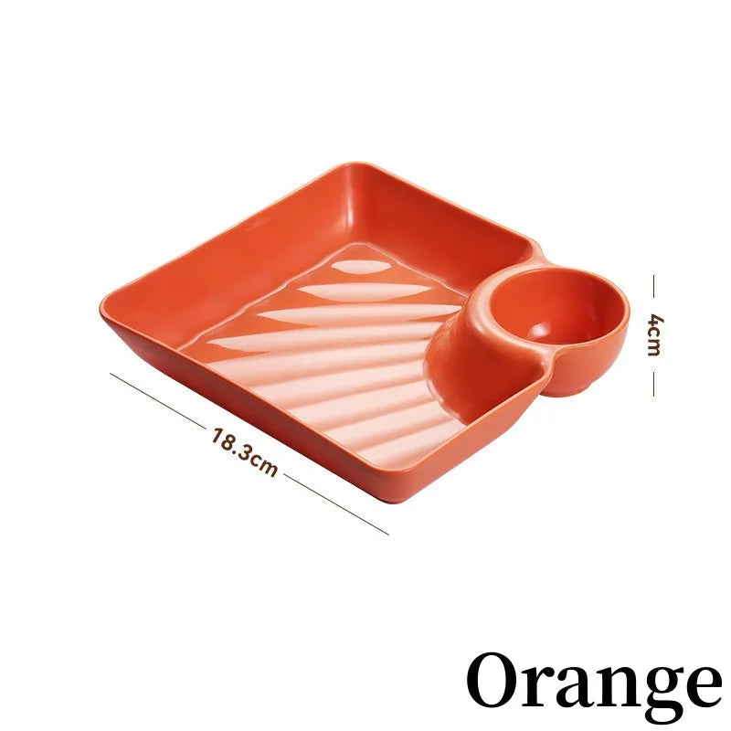 DipGuard™ Sauce Separated Plate 🍽️✨ No Mix, No Mess TOTO Store