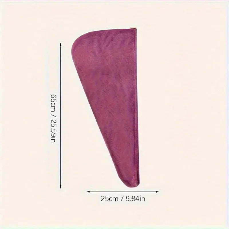 1PC Microfiber Hair Drying Cap – Quick-Dry Coral Fleece Towel Turban, Soft Shower Bandana Cap for Women & Men FX China Housewares Store