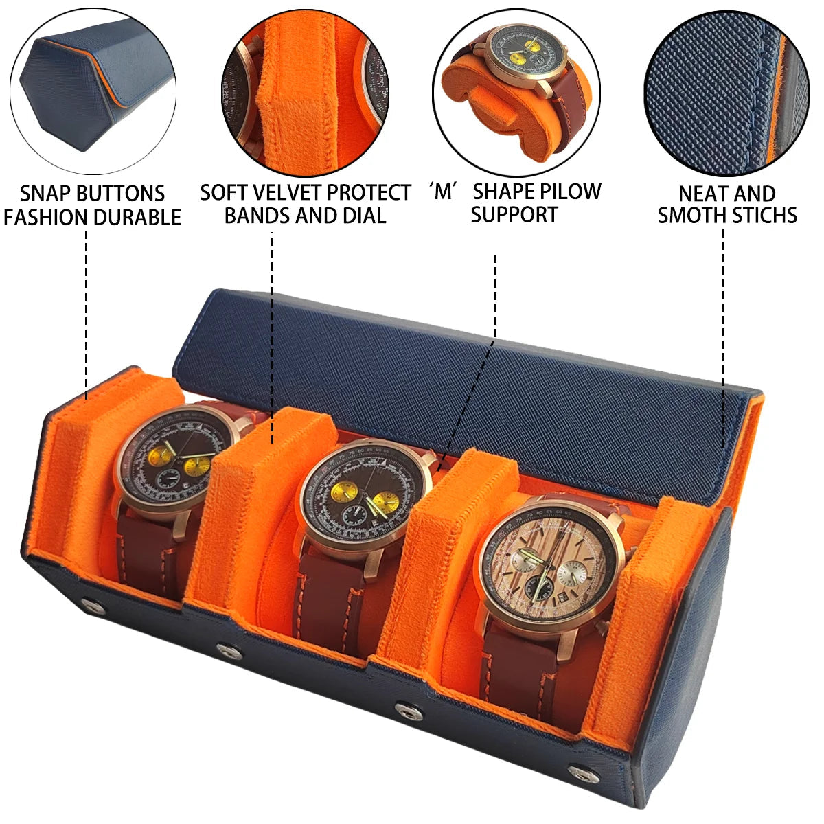 WatchGuard™ Vintage Roll Case 🛡️⌚ Protect Every Timepiece Rainch Offcical Store