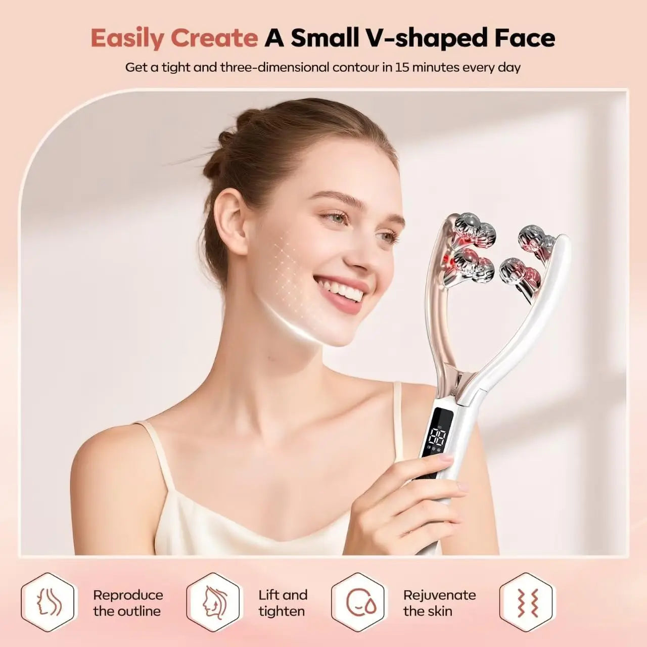 FaceSculpt™ EMS Beauty Roller 💖⚡ Lift Your V-Line TopDirect Official Store