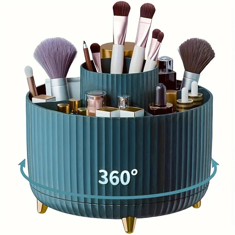 360° Rotating Makeup Organizer with 5 Compartments Storage Unique Made6 Store