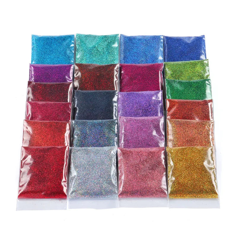 10g/bag 0.2mm Laser Nail Glitter Powder Multi Colors Diamond Rainbow Linear Glitter Gel Polish Holographic Shimmer Pigment New Stone's Store