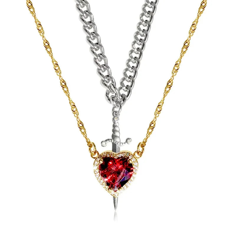 LoveGuard™ Heart Sword Necklace 💘🛡️ Shop1103711492 Store