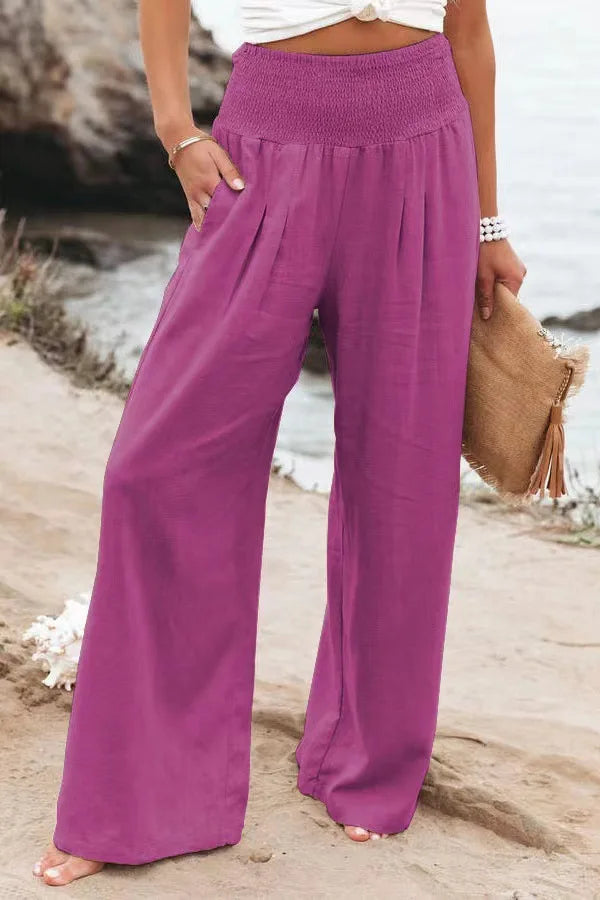 FlowEase™ Smocked Palazzo Pants 🌸✨ Comfort Meets Chic 32 Thirty Two