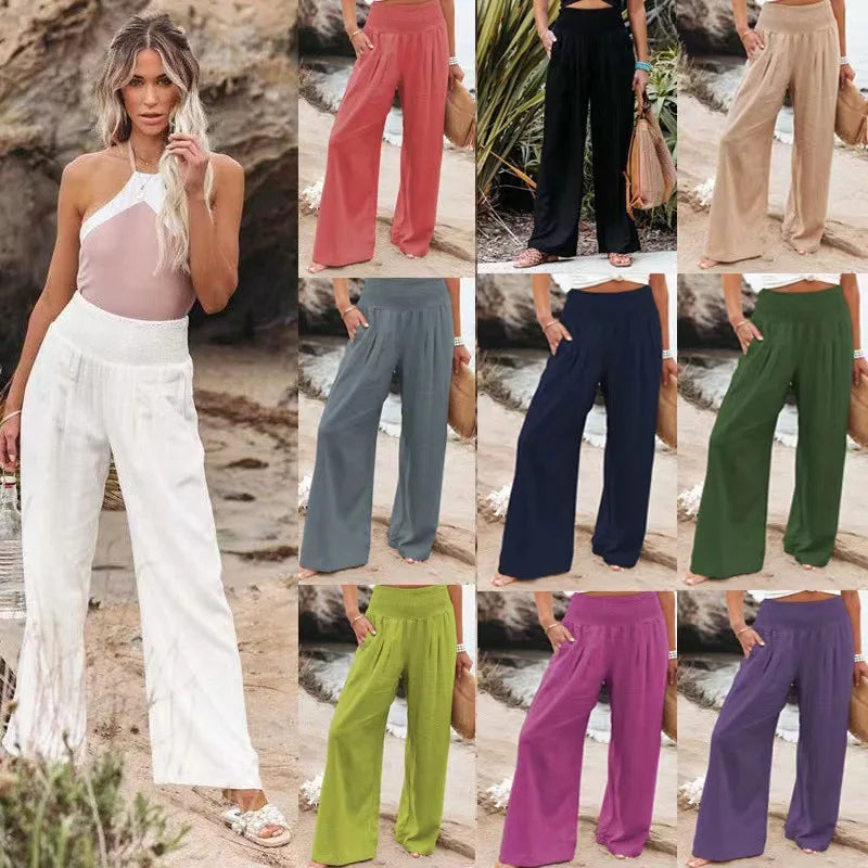 FlowEase™ Smocked Palazzo Pants 🌸✨ Comfort Meets Chic 32 Thirty Two