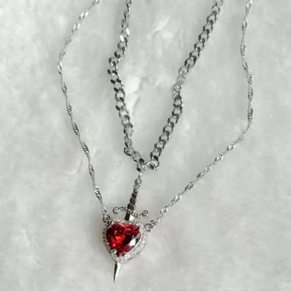 LoveGuard™ Heart Sword Necklace 💘🛡️ Shop1103711492 Store
