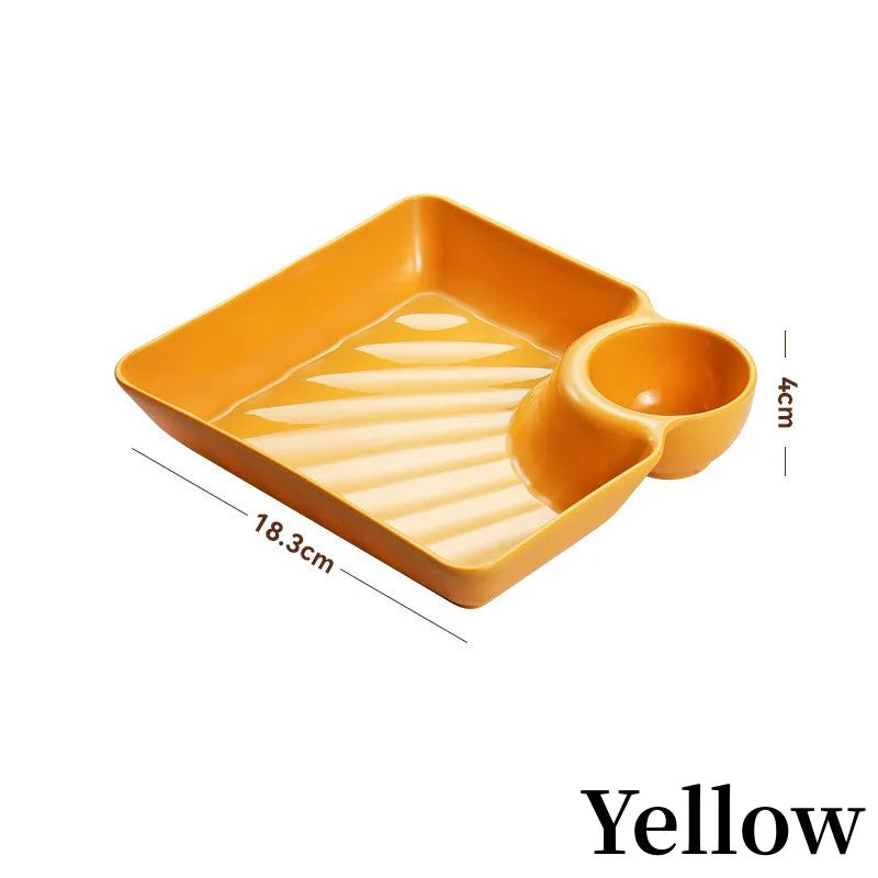 DipGuard™ Sauce Separated Plate 🍽️✨ No Mix, No Mess TOTO Store