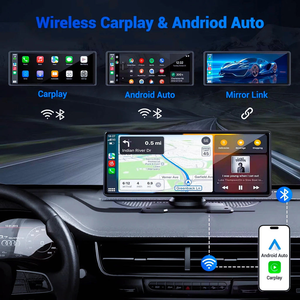 DriveSync™ 10” Wireless CarPlay 🚗📱 Big Screen. Smart Drive. Stone's Store
