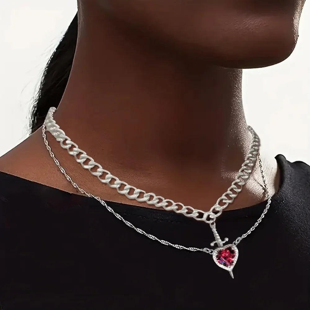 LoveGuard™ Heart Sword Necklace 💘🛡️ Shop1103711492 Store