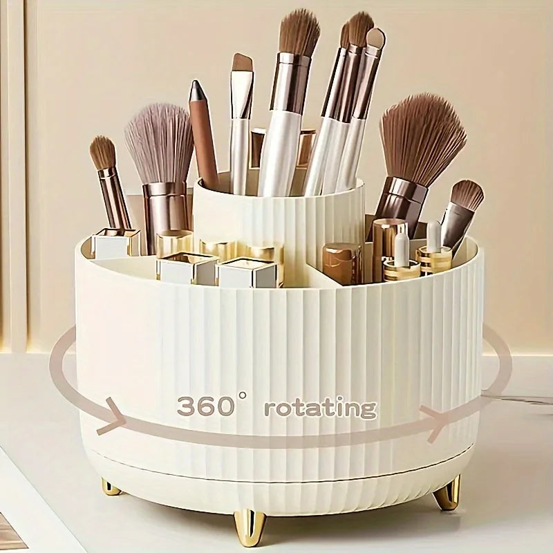 360° Rotating Makeup Organizer with 5 Compartments Storage Unique Made6 Store